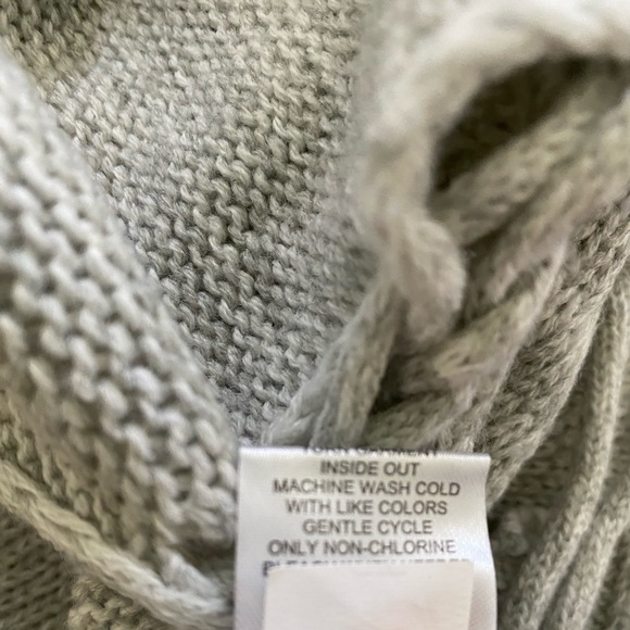 Freshman 1996 Sweater Women’s Medium Gray Knit High Low Hem Ties at Sides Casual - Picture 8 of 8